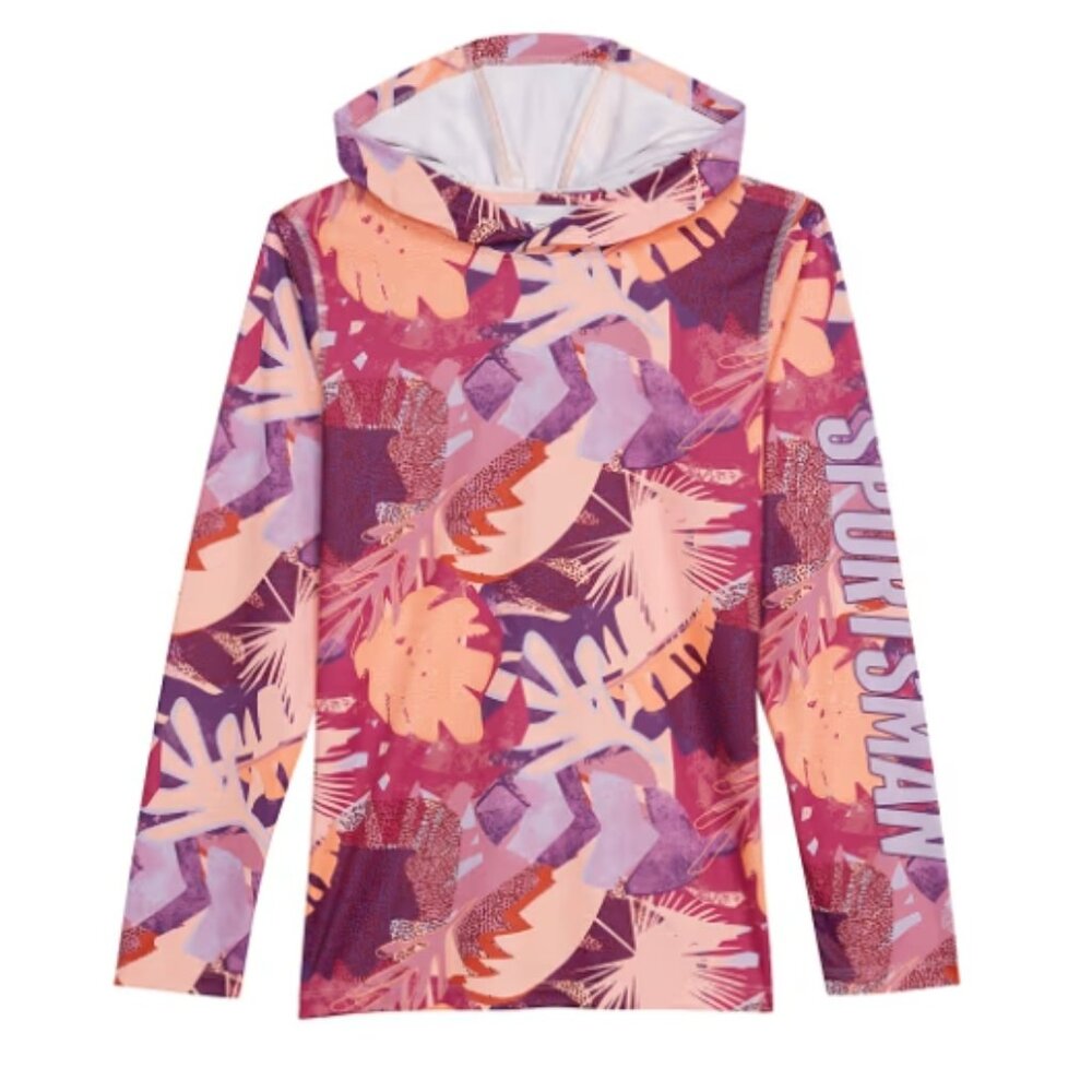 Bass Pro Shops | Purple Tropical Angler Fishing Shirt Hoodie Size: XL W/ 3D Cool